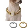 Cães Brand New 14mm Treinamento Chok Cloke Collars para Cães Grandes Pitbull Bulldog Forte Prata Ouro De Ouro De Aço Inoxidável Colar De Cão