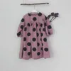 Jesień Dzieci Dziewczyny Polka Dots Sukienka Koreański Styl Bawełna Z Długim Rękawem Princess Robe Dzieci Ubrania Luźne ES 210615