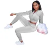 Damen Zweiteilige Hose Damenmode Streetwear Outfits 2 Set Damen Trainingsanzug Frühling Herbst Kleidung Kapuze Reißverschluss Langarm Mantel