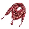 Boemia da donna in stile etnico con frange russo grande foulard musulmano quadrato scialli foulard femme