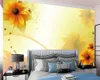 Altın fantezi çiçekler 3d duvar kağıdı özel herhangi bir boyut boyama duvar kağıtları klasik modern ev geliştirme ipek duvar duvar kağıdı