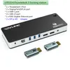 3 USB C Dockningsstation 8K DisplayPort Dual 4K @ 60Hz med PD 3.0 / C Gigabit Ethernet