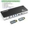 3 USB C Dockningsstation 8K DisplayPort Dual 4K @ 60Hz med PD 3.0 / C Gigabit Ethernet