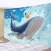 Tapisseries Kawaii Kid Room Decor Baleine Tapisserie Esthétique Coréen Tenture Art Tissu Filles Chambre Tapiz