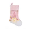 Led Light Up Julstrumpor Presentväska Julgran Hängsmycke Dekorationer Ornament Socks Candy Bag Hem Party Decorations C2991