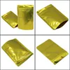 Wydarzenie prezentowe Świąteczne imprezę Gardengift Wrap 100pcs Reclosable Torby DoyPack Golden Mylar Foil for Chocolate Storage Kitchen Matery