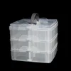 2st / lot plastlagring Smycken Boxar Justerbar behållare för pärlor Örhängen Hem Rektangel Organizer Case 210922