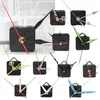 DIY kwarcowy mechanizm ruchu zegara ściennego z czarną godziną czerwone strzałki z drugiej ręki zegarek części do naprawy ruchu zestaw narzędzi mechaniczna