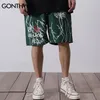 Gonthwid Harajuku Graffiti Print Shorts Hip Hop Casual Baggy Poches Pantalon court Streetwear Hommes Pantalons de mode d'été 210716