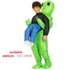 Новый надувной костюм на Хэллоуин, зеленый инопланетянин, несущий человеческие костюмы для детей и взрослых, забавный надувной костюм, праздничное нарядное платье унисекс 3 Q0910
