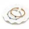 Lucky Eyes Dropping Olie Kwaad Turks Oog Bangle Armband Goud Zilver Kleur Armbanden Geschenken voor Vrouwen Mannen Mode-sieraden 38C3
