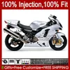 Injection mold Fairings For KAWASAKI NINJA ZX1200 C ZX 1200 12R 1200CC ZX 12 R 1200 CC 00-01 Bodywork 2No.33 glossy silvery ZX1200C ZX12R 00 01 ZX-12R 2000 2001 OEM Body Kit