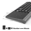 Jelly pente 2.4g teclado sem fio com número touchpad mouse Think Numeric teclado para Android Windows Desktop Laptop PC Caixa de TV