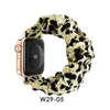Apple Watch Bands Scrunchie Strap 38mm 42mm Elastisk Armband Glitter Tyg Blommig Leopard Soft For Iwatch 40mm 44mm