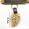 Fête faveur 10 styles Keychain Keychain personnalisé en cuir en bois des clés en cuir en bois décoration bricolage Clé de grâces GADEAUX SN2980