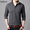 Top Grade Fashion Brands Polo Shirt Mens Color Sólido Manga larga Slim Fit Boys Coreano Poloshirt Casual Hombres Ropa 210707