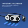 ROCK 2 in 1 Splitter 5.4A 100W USB Car Power Adapter PD Type c Charger Auto Cigarette Lighter Charging