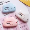 Petits couteaux portables Mini couteau de poche Cutter avec trou pour porte-clés Mignon Clude Ouvre-lettres Papier Enveloppe Slitter En Acier Inoxydable Rétractable Utilitaire