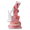 Bongs de vidro estilo Halloween exclusivos Cachimbos de água Cachimbos de água Chuveiro Perc Polvo Óleo Dab Rigs Bong Bong 5 mm de espessura Mini Wax Rigs com tigela