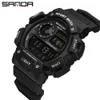 SANDA 2020 Orologi da uomo sportivi Top Brand di lusso orologio al quarzo militare maschile 30m impermeabile S Shock orologio relogio masculino X0625