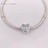 ciondoli per kit per la creazione di gioielli Grazie cuore pandora argento 925 braccialetti d'amore donne braccialetto catena ciondolo perline collana cuore regali di compleanno romantici lei 792096CZ