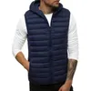 Men's Vests Brand Clothing Vest Jacket Mens Autumn Warm Sleeveless Hooded Winter Casual Waistcoat Men Plus Size Veste HommeMen's