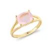 GZ Zongfa мода ювелирные изделия натуральный розовый квартем драгоценного камня 925 стерлингового серебра женщины кольца для девочек