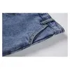 Nbpm Moda donna chic con tasche in denim Gonne midi Fessura a vita alta Pantaloni eleganti Vintage Casual Primavera Estate 210529