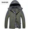 Duofier Merk Winter Parka Heren Windjack Dikke Warm Winddicht Bontjassen Mannelijke Militaire Hooded Anorak Jassen Mens Winterjas 210603