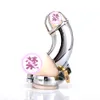 Stainless Steel Penis Cage with Lock Male Chastity Device 40mm 45mm 50mm Penis Ring Cock Cage Sex Toys for Men RYCB-001 S0824