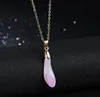 恋人宝石の石の石の石のペンダントチャームジュエリーユニークなネックレスのための天然水滴のネックレス