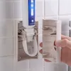 Automatisk tandkrämhållare Dispenser Nontoxic Wall Hanger Mount Dammtät tandkräm Squeezer Quick Take Straw Rack Home