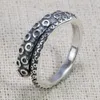 S925 Sterling Octopus Ring Mężczyźni i Kobiety Tajska Srebrna Cała biżuteria dla miłośników