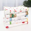 Infant Bath Towels Children Shell Edge Blankets Printed Muslin Four-Layer High Density Crepe Cotton Cloud Gauze Towel Marshmallow Newborn Swaddling wmq1156