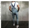 Salopette Homme 2021 Europe Et États-Unis Bretelles Denim Pantalon Déchiré Jeans Pantalon, 8067