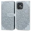 ヘナフラワーPUレザーウォレットケース用15 14 Plus 13 Pro Max 12 11 Xr XS X 8 7 6 6S iPhone15 Leaves Mandala Card ID Holder Fashion Flip Cover Book Book Foose