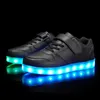 Grootte 25-37 Kinderen LED-schoenen Gloeiende Sneakers Kid Krasovki met achtergrondverlichting USB Licht omhoog Schoenen Lichtgevende Sneakers voor Jongens Meisjes 211022