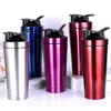 Proteïne Shaker Cup Rvs Geïsoleerde Mok Waterfles Outdoor Gym Training Drink Poeder Melk Mixer Travel Draagbare Flessen