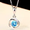 Crystal Womens Necklaces Pendant women's love gold silver plated