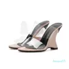 Sandaler 2021 Sommar Kvinnors Skor Wedges Green Sexy Chunky med remmar