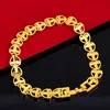 Link Chain 24K Gold Pating Hart Braam Bracelet Bangle Girls Dames Floemarmbanden sieraden voor hoogwaardige handgeschenken Trum22