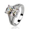 3.85CT Baguette Cut Diament Zaręczyny Solid Platinum 950 Obrączka ślubna dla kobiet