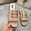 Italian original 2022 spring and summer new women's slippers high quality leather trend fashion hardware design beach summer white shoes