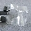 Cascos de ciclismo Protector de nariz transparente Máscara protectora de fibra de carbono con correa elástica ajustable para fútbol Baloncesto Spo