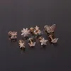 Fleur Crown Butterfly Star Star Piercing Cz Cartilage Helix Daith Conch Tragus Stud Labret Retour Piercing Bijoux