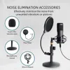 USB Streaming Podcast PC Microphone, Professional 192kHz/24bit Studio Cardioid Condenser Mic Kit