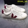 Yeni Veja Esplar Sneakers Erkekler Dalfskin Ayakkabı Vintage Beyaz Platformu Rahat Klasik Kadınlar Koşu Trainer Chaussures 35-45 Kutusu ile