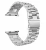 Cinturino in metallo per cinturino Apple Watch 44mm 40mm 38mm 42mm Cinturino in acciaio inossidabile Bracciale sportivo con tre perline Serie Iwatch 6 5 4 3 Se Cinturino Accessori intelligenti