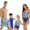 Rodzina Look Swimsuit Mommy i ja Ubrania Ojciec Syn Plaża Spodenki Matka Córka Bikini Stroje kąpielowe Para Dopasowanie 210521