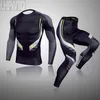 2 pièces/ensemble hiver sous-vêtement thermique hommes Compression sport costume longs Johns vêtements course Sport porter exercice entraînement collants 210910